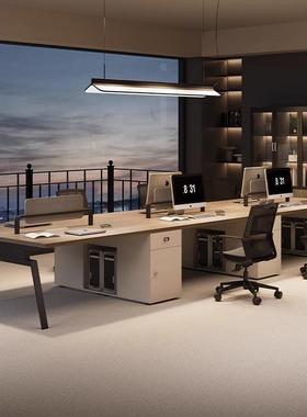 办公桌椅组合简约时尚6人位屏风工位办公桌现代办公室职员办公桌