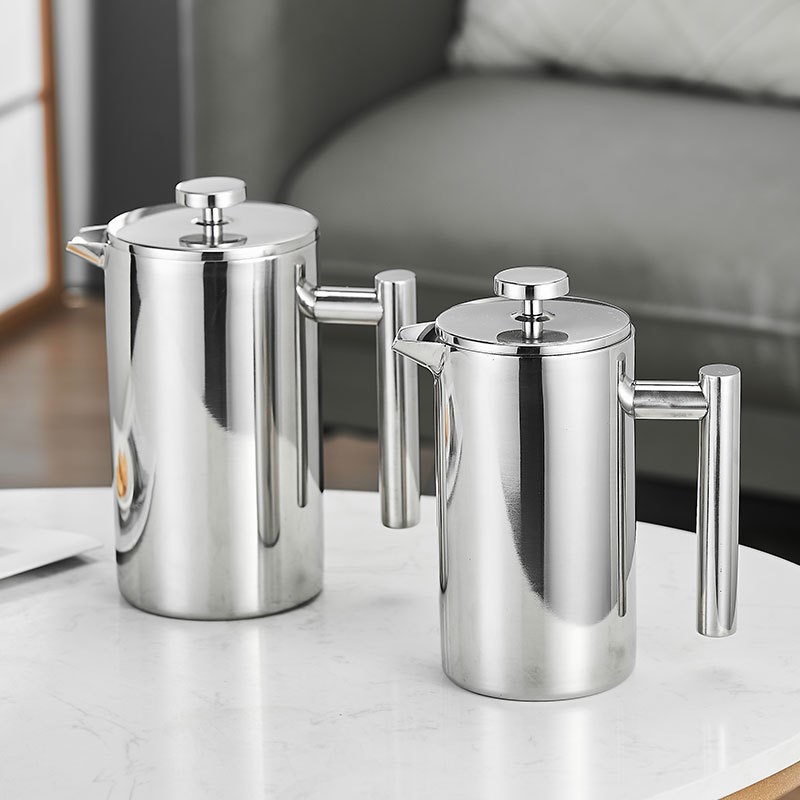 304双层不锈钢法压壶法式手冲咖啡壶多功能冲茶壶泡茶壶家用过滤 - 图2