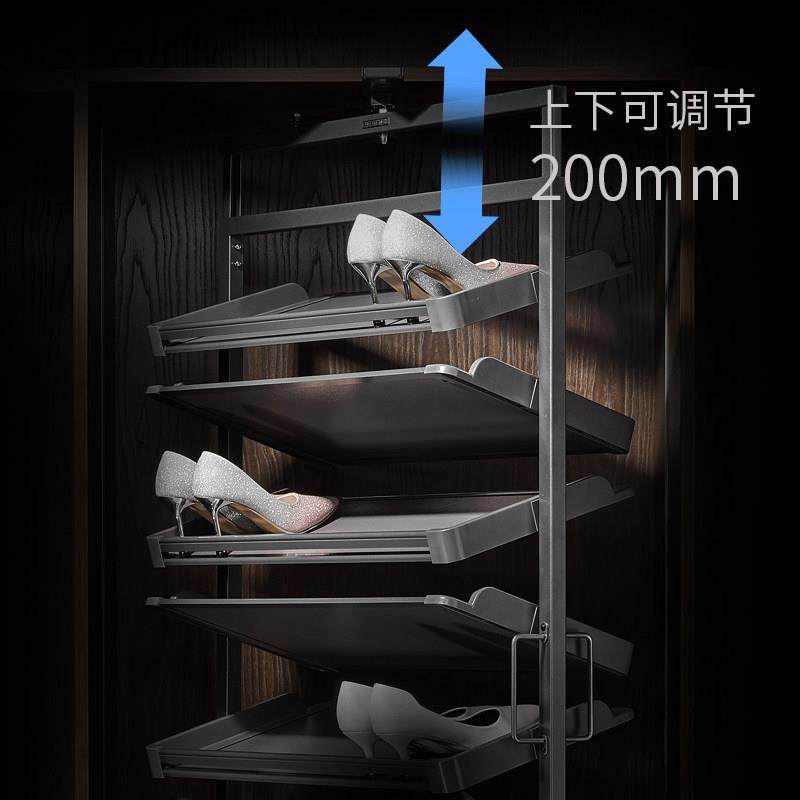 衣帽间360度旋转鞋架家用多层双面鞋柜推拉伸缩多功能鞋子收纳层,淘宝优惠券,粉丝福利购,淘宝优惠卷