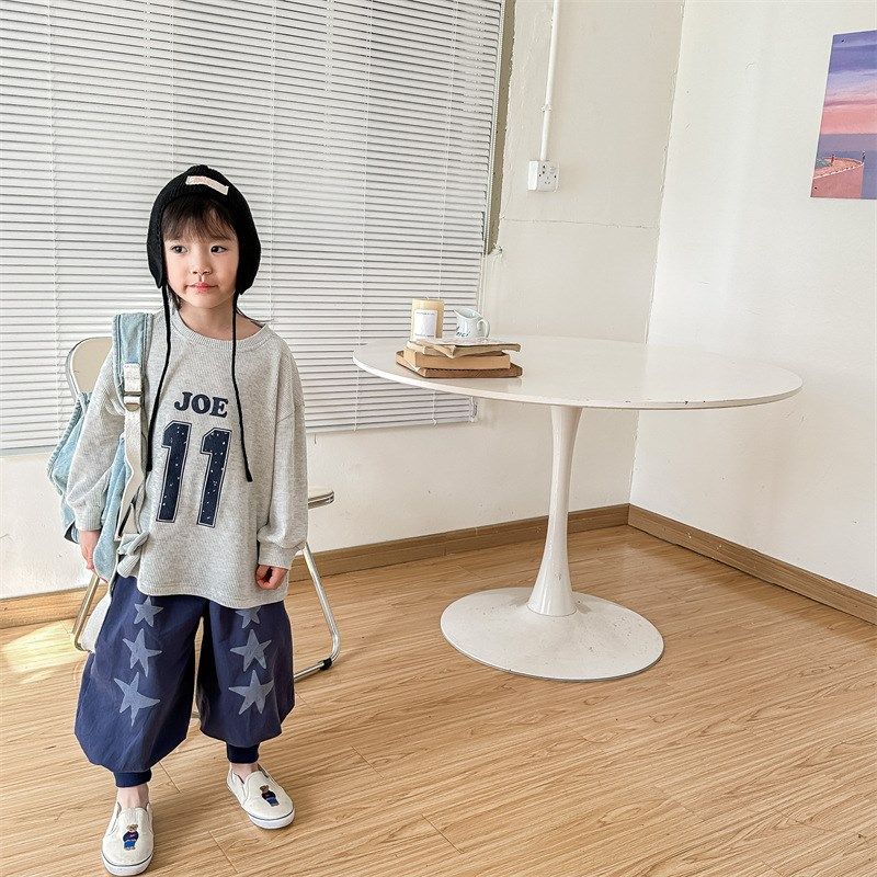 儿童韩版收脚哈伦裤韩版童裤男童女童纯棉印花束脚裤女宝宝长裤潮,淘宝优惠券,粉丝福利购,淘宝优惠卷