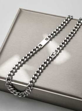 欧美冷淡风粗链嘻哈街头重工潮流项链 个性百搭时尚ins锁骨链饰品