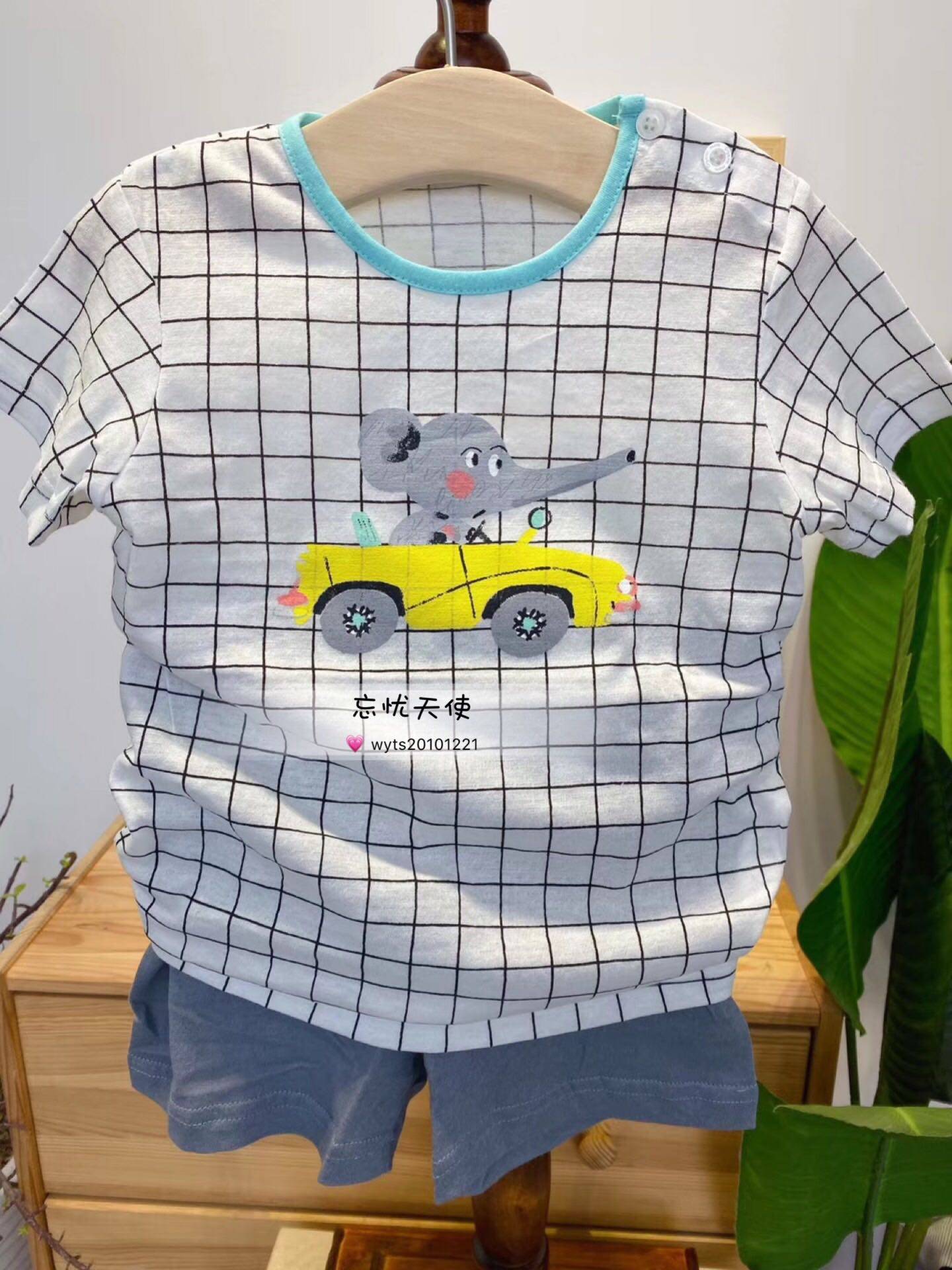 韩国中小童装 夏新款男女童宝宝卡通满印短袖家居服睡衣 套装,淘宝优惠券,粉丝福利购,淘宝优惠卷