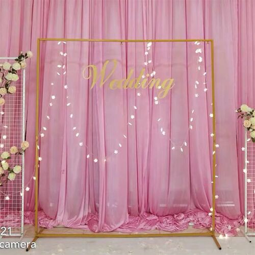 定制 2021婚庆道具舞台背景架背景铁艺装饰花架定制金色婚礼方形 - 图0