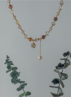 十里间【高货发晶双层手链/项链】天然水晶矿石甜美小清新手串