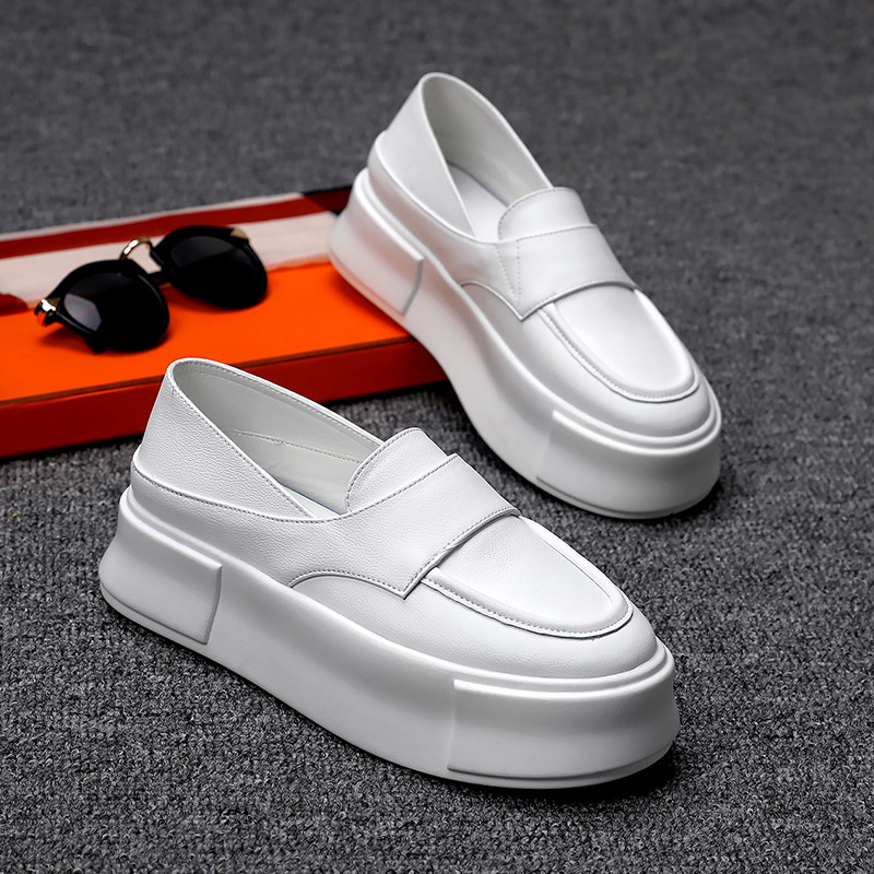 松糕厚底增高小白鞋女2023年夏季新款H一脚蹬透气百搭运动休闲板,淘宝优惠券,粉丝福利购,淘宝优惠卷