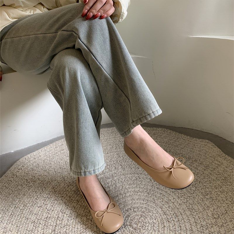 平底单鞋子春秋j新款法式晚风不累脚软底豆豆晚晚鞋船鞋一脚蹬女,淘宝优惠券,粉丝福利购,淘宝优惠卷