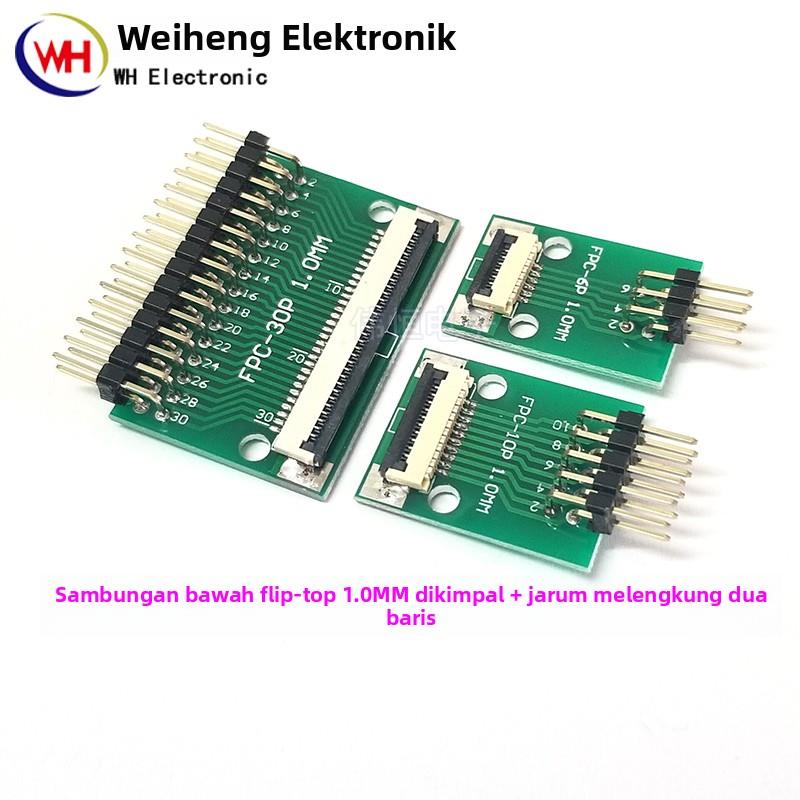 FFC/FPC转接板焊好1.0MM座子1.0转2.54直插4P5P6P8P10P12P20P-30P - 图1