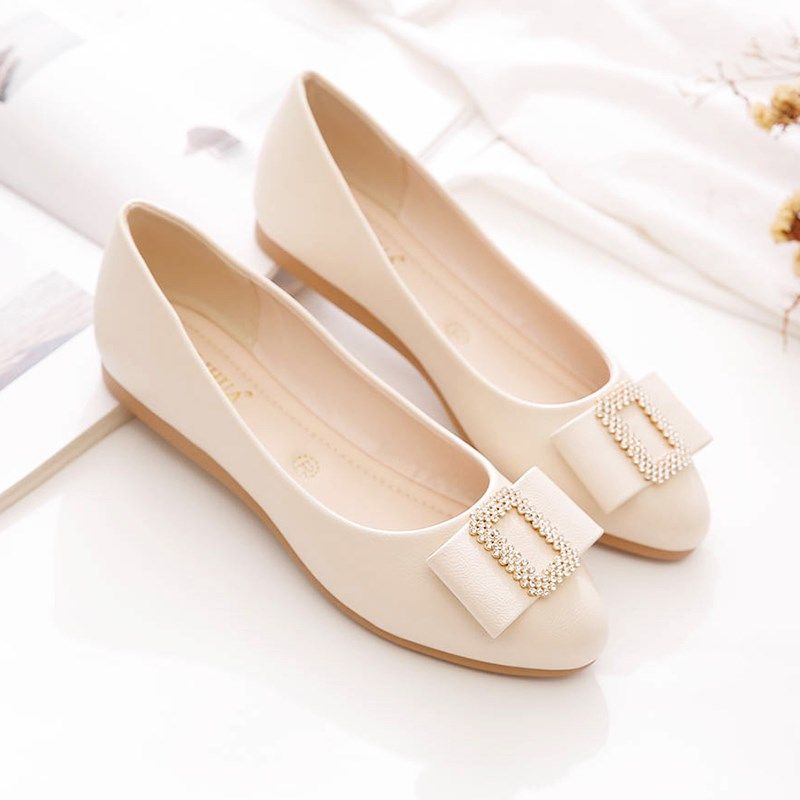 平底鞋女a2025新款春秋女鞋百搭浅口妈妈鞋软皮豆豆鞋软底防滑单,淘宝优惠券,粉丝福利购,淘宝优惠卷