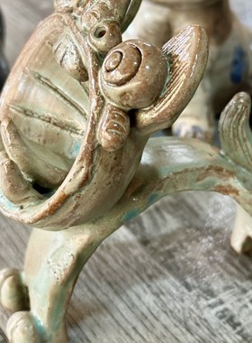 瓦猫云南大理南诏窑手工陶瓷猫创意礼品 装饰摆饰 可爱风格 寓意