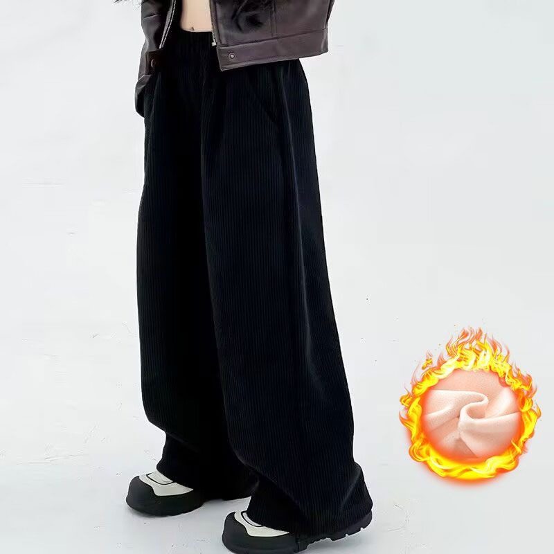 女童裤子春秋冬2025新款儿童运动裤女孩大童加绒直筒阔腿裤初中生,淘宝优惠券,粉丝福利购,淘宝优惠卷