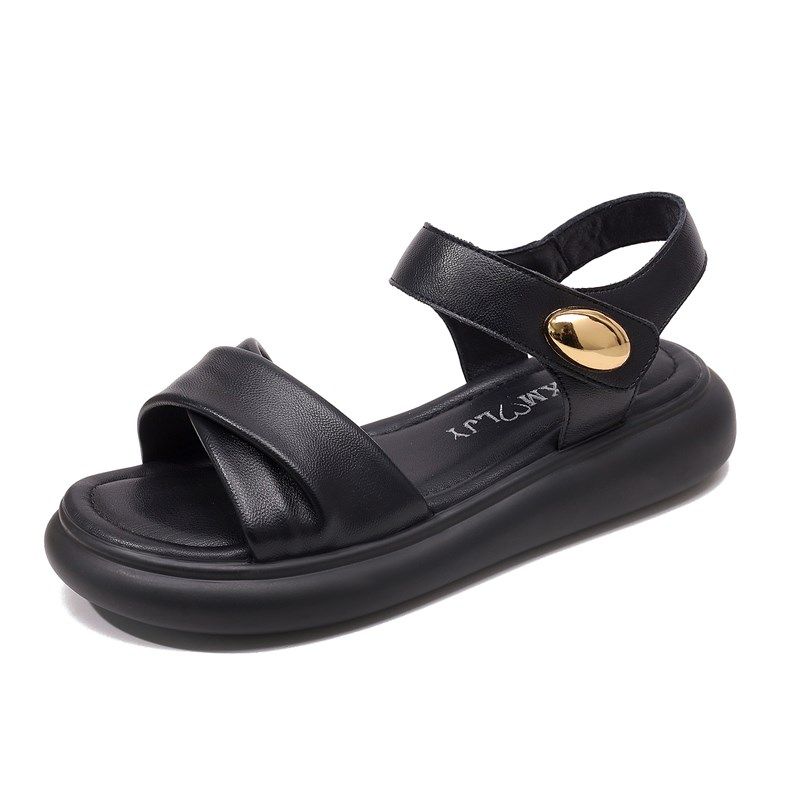 爆款凉鞋女夏2025新款仙女风y平底轻便软底不累脚孕妇沙滩鞋大码4,淘宝优惠券,粉丝福利购,淘宝优惠卷