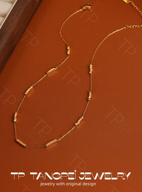 唐佩拼接串珠项链女款2025新款日常百搭轻奢小众颈链气质时尚饰品