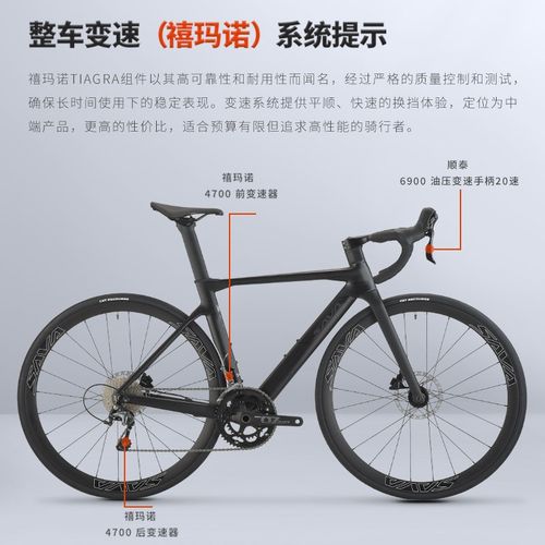 SAVA萨瓦A4碳纤维公路车R4700超轻20速油压碟刹变速自行车 - 图2