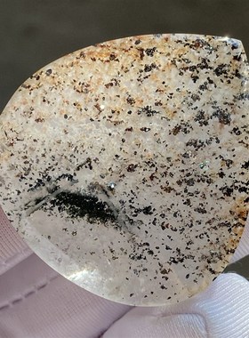 天然水晶幽灵吊坠 男女款水晶云母片共生项坠挂坠毛衣链一物一图