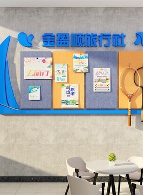 毛毡展示板旅行游社门店背景文化墙面装饰画网红公司民宿房间布置