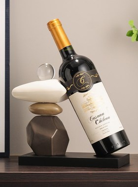 时来运转红酒架摆件轻奢高档酒柜餐边柜电视柜玄关客厅创意装饰品