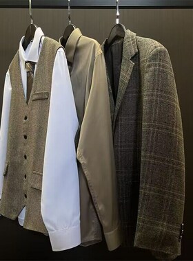 软装男装样板间衣帽间意式简约男士西服外套上衣道具陈列衣柜装饰