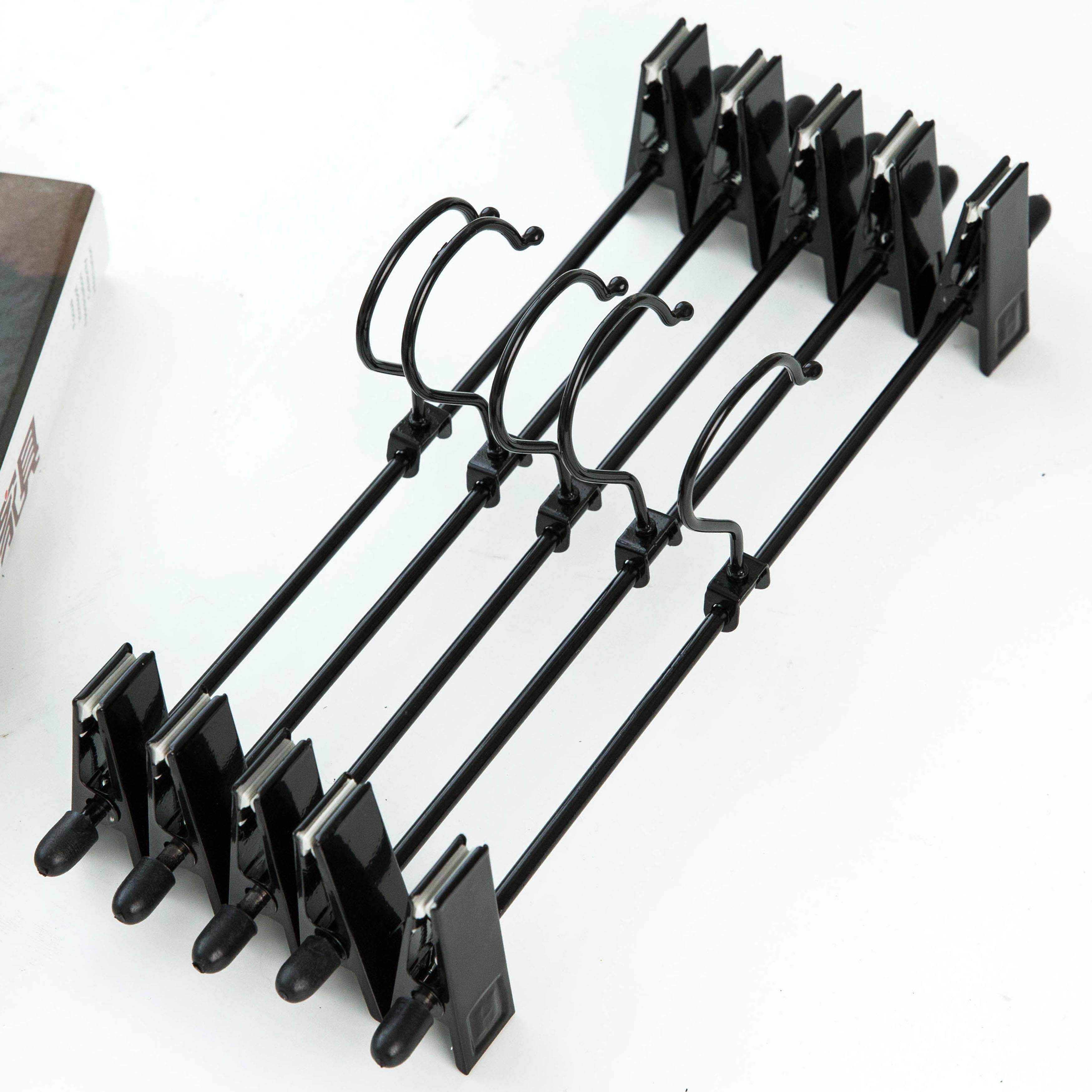 2025新款10个无痕金属加厚裤夹家用强力不锈钢裤夹服装店防滑衣架 - 图0