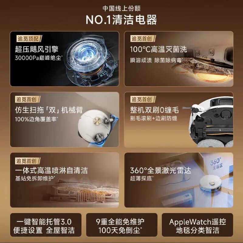 【咨询再减】追觅S50Pro扫地机器人100度水洗拖地一体自动清洁172