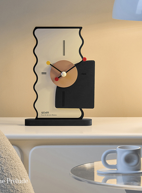 现代简约桌面座钟轻奢高档网红礼物摆件家居饰品书房卧室装饰品钟