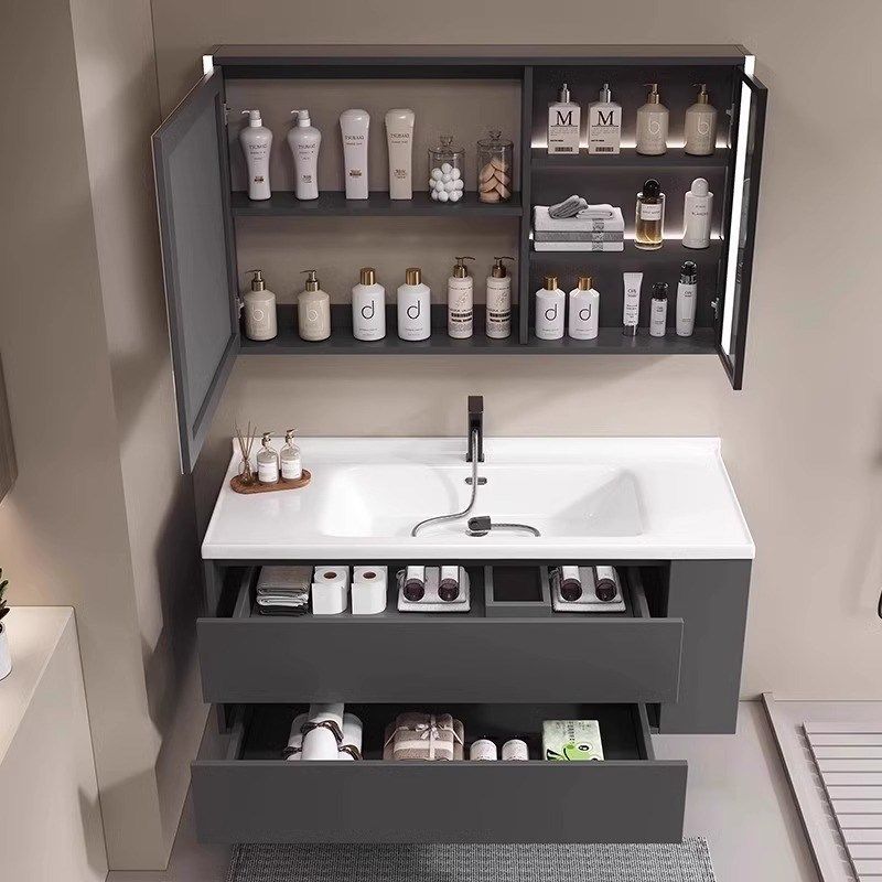新款现代简约风浴室柜陶瓷一体盆卫生间洗手盆柜组合洗手台,淘宝优惠券,粉丝福利购,淘宝优惠卷
