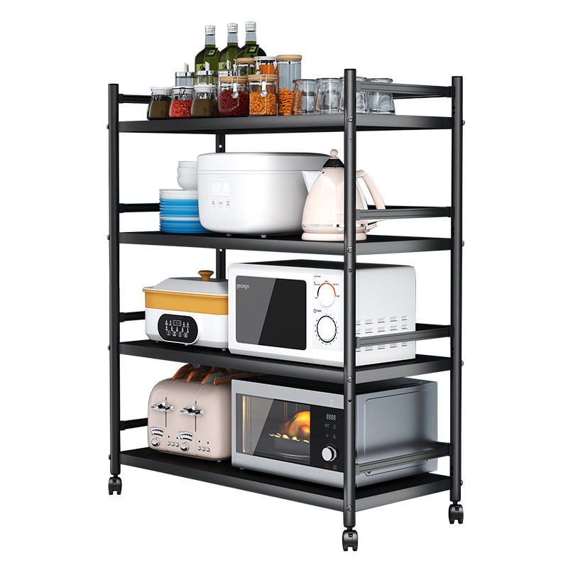 厨房微波炉置物架落地多层防锈烤箱锅具收纳架子多功能储物架家用,淘宝优惠券,粉丝福利购,淘宝优惠卷