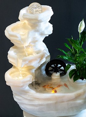 风水轮流水摆件循环水喷泉办公室景观落地招财生财V庭院风水球鱼