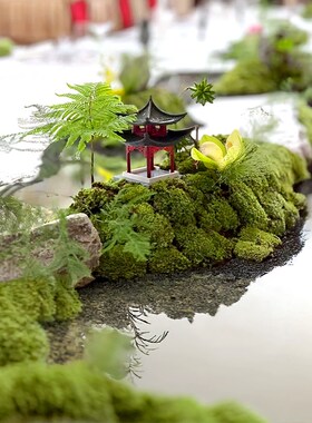 宴会桌装饰摆件长条桌中间布置餐桌花艺绿植商务桌花景观活动/204