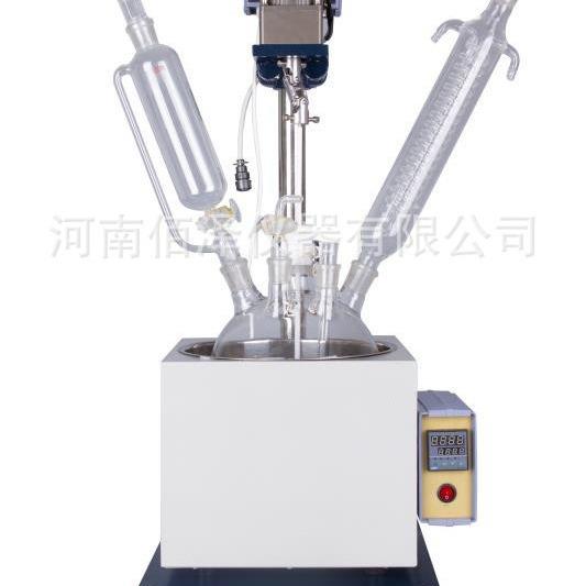 玻璃反应釜F系列1L-100L单层玻璃反应器厂家直销玻璃反应器 - 图0