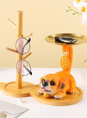 狗挂钥匙储物托盘装饰品客厅入口现代无障碍豪华装饰入口鞋柜放置