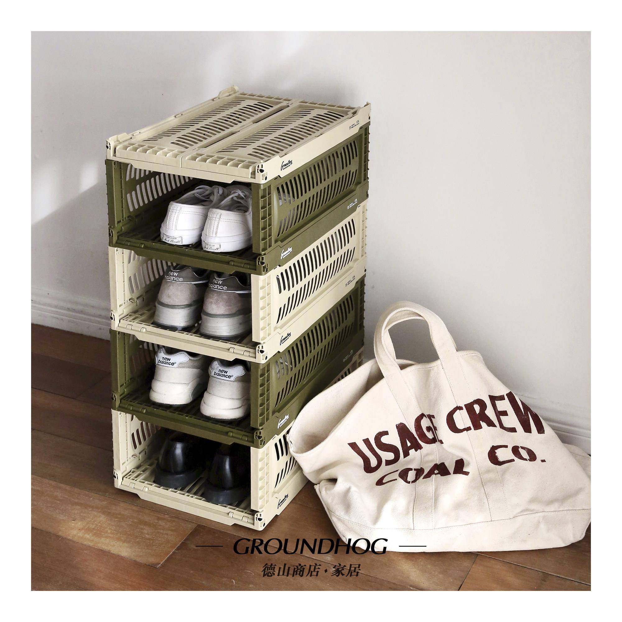 包邮复古收纳篮筐日式可折叠户外露营车载桌面整理储物筐居家办公,淘宝优惠券,粉丝福利购,淘宝优惠卷