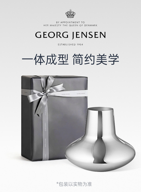 新婚礼物GeorgJensen乔治杰生HK花瓶轻奢高级感摆件客厅插花