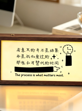 ins文字发光灯箱相框氛围感装饰