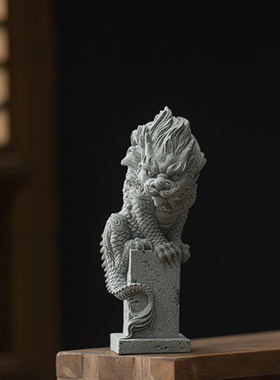 精品卧龙动物摆件园艺盆栽假山鱼缸造景观饰品创意客厅桌面装饰