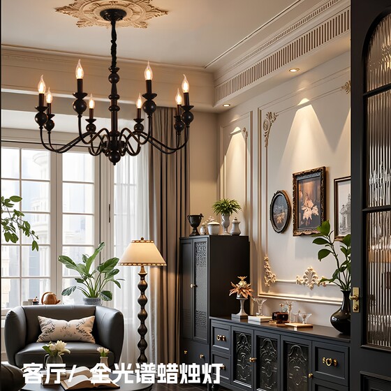 Magician's original black swan candle chandelier high-end style