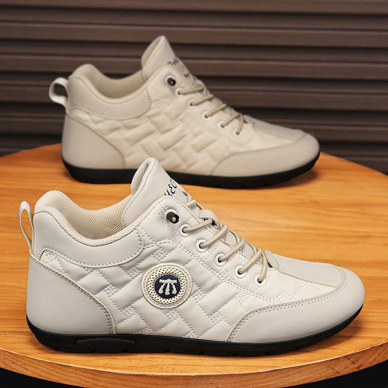 一脚蹬男鞋夏季皮面潮流百搭运动板鞋男士K黑色工作休闲开车豆豆,淘宝优惠券,粉丝福利购,淘宝优惠卷