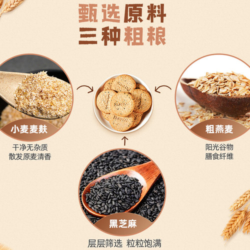 盼盼梅尼耶黑芝麻高纤粗粮饼干营养早餐健康代餐饱腹休闲零食品 - 图0