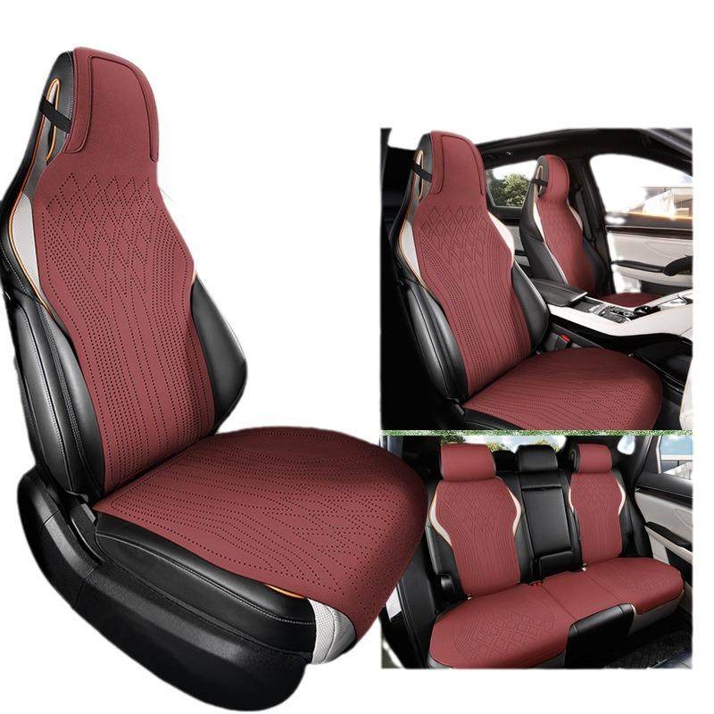 汽车坐垫四季通用超薄凉感翻毛皮连体头马鞍垫高级感小蛮腰座套,淘宝优惠券,粉丝福利购,淘宝优惠卷