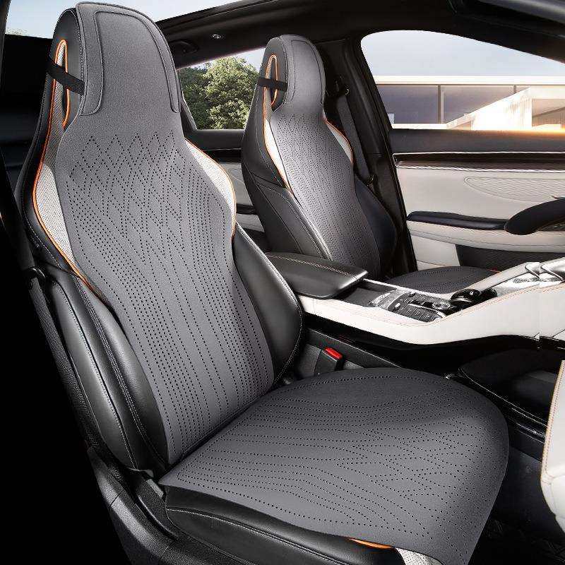 汽车坐垫四季通用超薄凉感翻毛皮连体头马鞍垫高级感小蛮腰座套,淘宝优惠券,粉丝福利购,淘宝优惠卷