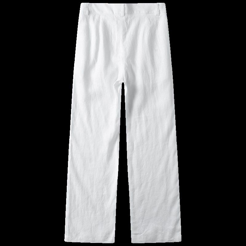 2021新款夏装亚麻白色长裤子 棉麻阔腿裤休闲裤宽松显瘦西裤女,淘宝优惠券,粉丝福利购,淘宝优惠卷