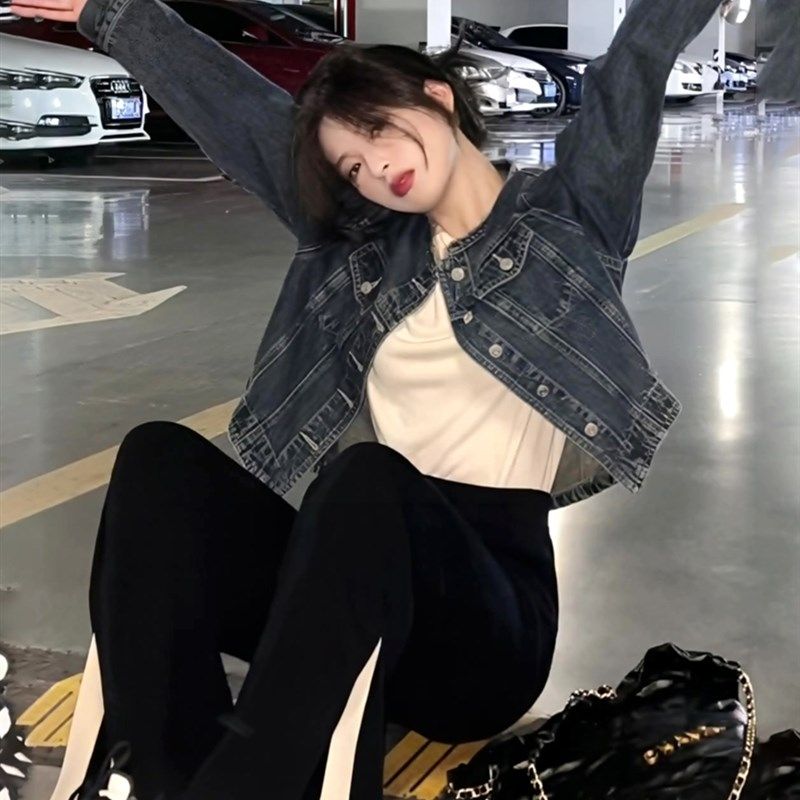 斩男又斩女牛仔短外套女春季港风复古修身夹克显瘦百搭御姐上衣秋,淘宝优惠券,粉丝福利购,淘宝优惠卷