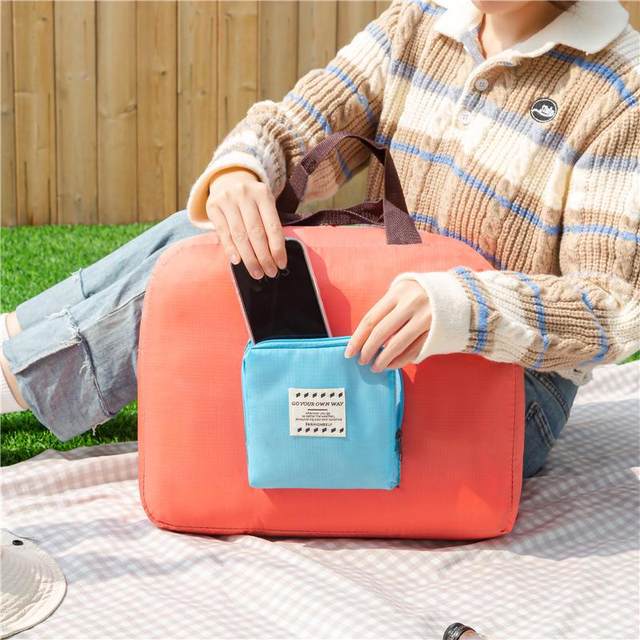 New folding travel storage bag luggage bag second generation shoulder bag moving travel bag airplane bag clothing storage bag