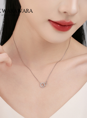 环环相扣锁骨链高级设计感女项链