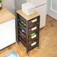 Household storage rack floor-standing trolley multi-layer kitchen supplies storage rack fruits and vegetables seasonings storage rack