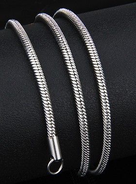 翼力男款项链钛钢时尚个性配链霸气男款蛇骨链潮男型男锁骨链配饰