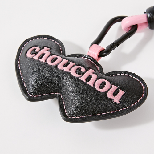 周杰伦官方包挂 周同学黑标 CHOUCHOU情侣潮流配饰便携皮革挂件 - 图1