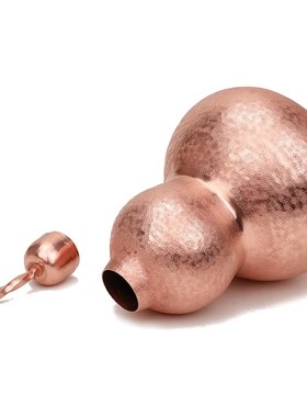 铜葫芦摆件 纯铜手工r加厚紫铜镇宅 铜葫芦 风水摆件铜葫芦