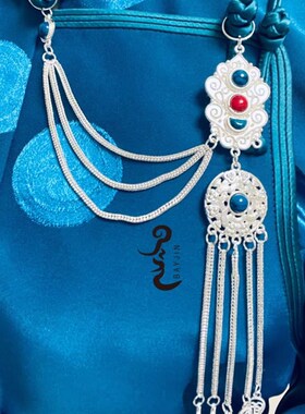 民族风胸挂压襟蒙古族藏族胸花镶嵌挂饰扣挂中国风配饰品复古古典