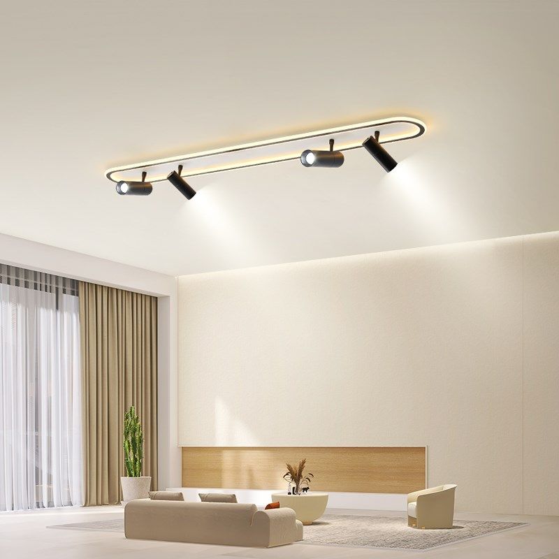 客厅射灯led天花灯明装轨道筒灯无主灯现代简约衣帽间过道吸顶灯,淘宝优惠券,粉丝福利购,淘宝优惠卷