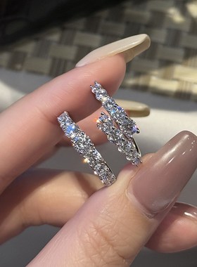 时尚排戒排钻戒指女士细圈圆珠戒镶嵌镶钻开口食指戒叠戴副戒混搭